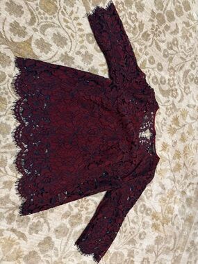 Banana Republic Burgundy Lace Blouse
